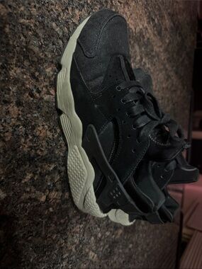 Woman’s Nike Air Huarache Black Denim Sneakers